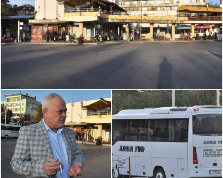 Транспортен хаос в Хасково остави десетки пътници за Пловдив без автобуси СНИМКИ