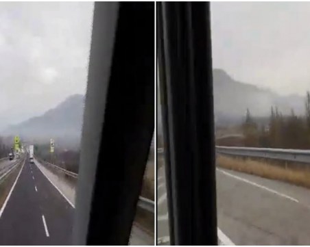 Задимяване на АМ Тракия, сметището край Ихтиман отново гори