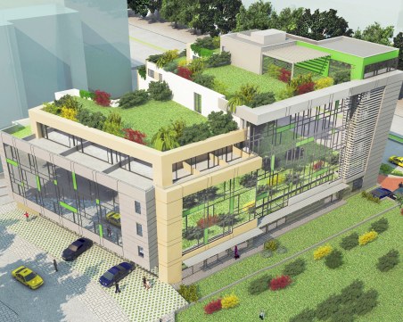 Мини парк изниква върху покрива на нов хотел в Пловдив СНИМКИ