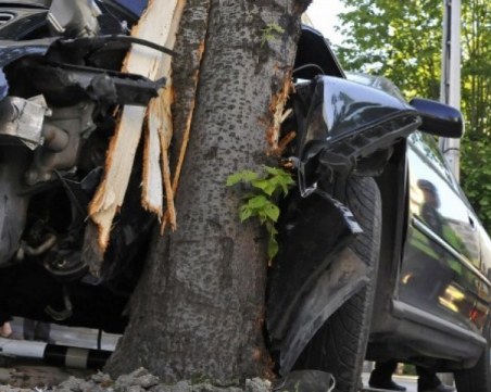 Пияна шофьорка се заби в дърво на Пещерско шосе