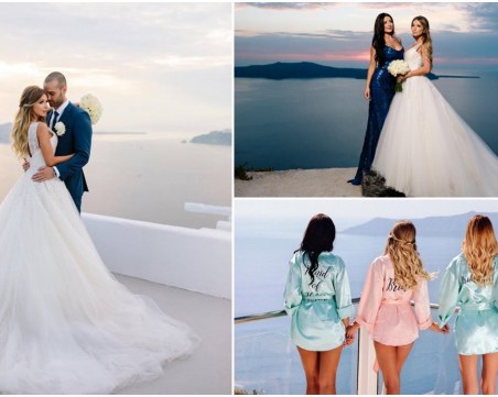 Дизайнерка от Пловдив с божествена сватба на остров Санторини СНИМКИ