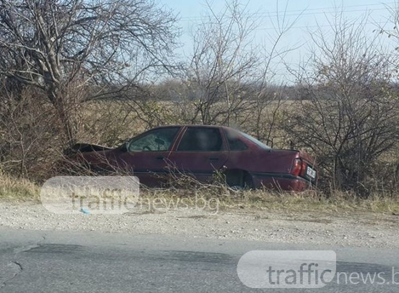 24-годишна шофьорка се заби в дърво край Пловдив! В болница е
