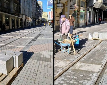 Премахват оприличените на надгробни плочи по Графа в София