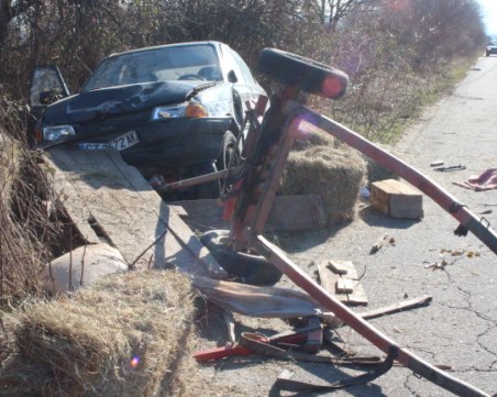 Кьоркютук пиян каруцар предизвика катастрофа в Първомай