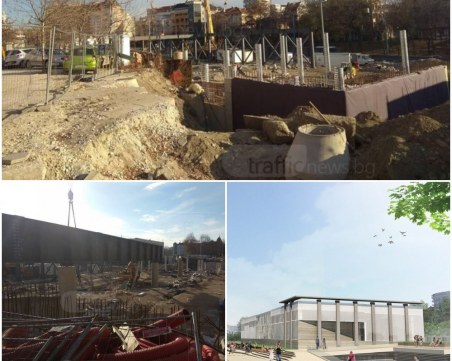 Монтират конструкцията на най-значимия нов културен обект в Пловдив СНИМКИ