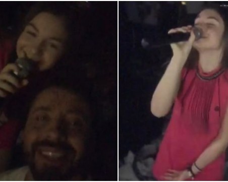 Крисия запя гръцко под дъжд от салфетки ВИДЕО