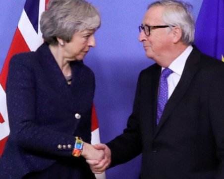 Противник на Brexit скочи пред кортежа на Тереза Мей в Брюксел