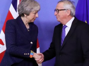 Противник на Brexit скочи пред кортежа на Тереза Мей в Брюксел