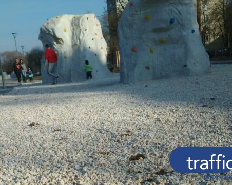 Кучета превзеха новата детска площадка край Марица, оставиха кафяви следи ВИДЕО+СНИМКИ