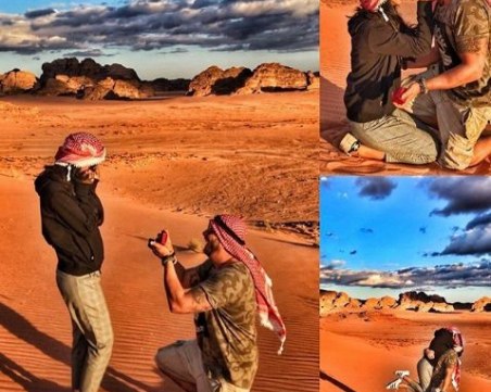 Георги Захариев извади пръстен на Габриела Василева в лунната долина на Йордания СНИМКИ