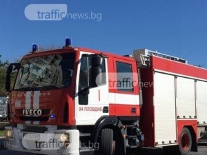 Пожар край Пловдив, 50-годишна жена е пострадала