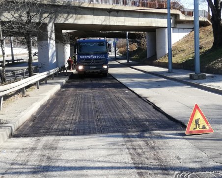 Ремонт кипи на Коматевския възел в Пловдив СНИМКИ