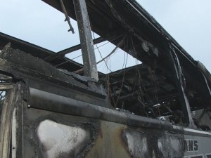 Автобус с един тон гориво в резервоара изгоря на пътя Русе-Бяла
