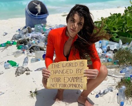 Диляна Попова с пост, посветен на борбата срещу замърсяването с пластмасови отпадъци СНИМКИ