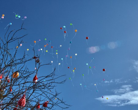 Стотици балони оцветиха небето на Пловдив за деня на редките болести СНИМКИ
