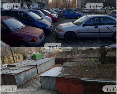 Невралгични места в Пловдив се сдобиват със скоби, бутат наред гаражите в Кършияка СНИМКИ