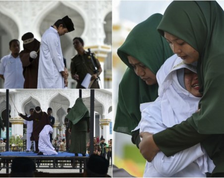 Публично набиха двойки в Индонезия, срещали се без брак ВИДЕО/СНИМКИ