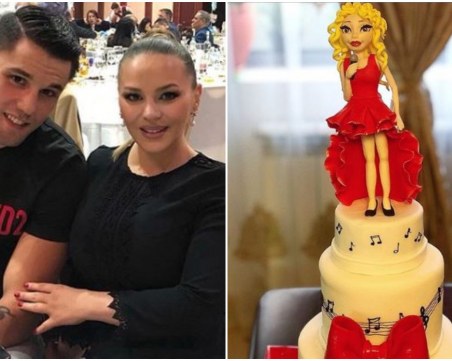 Любимият на Деси Слава я изненада с триетажна торта за рождения й ден СНИМКИ