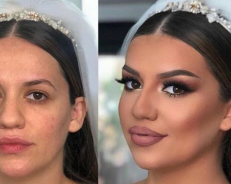 Булките! Невероятната трансформация ПРЕДИ и СЛЕД грима СНИМКИ