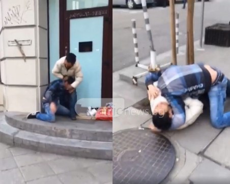 Як бой на столичен тротоар! Раздорът - Цар Калоян СНИМКИ+ВИДЕО