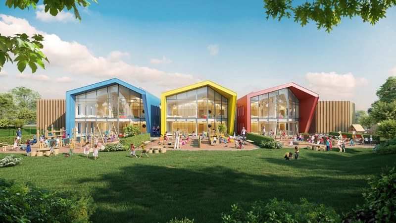 Нова детска градина с разноцветни покривчета ще се появи в 