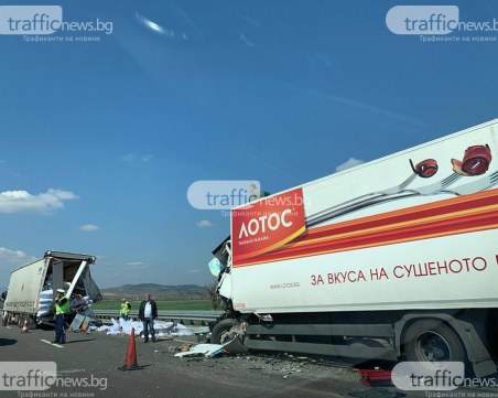 Катастрофа на АМ Тракия край Пазарджик! Ударили са се два ТИР-а
