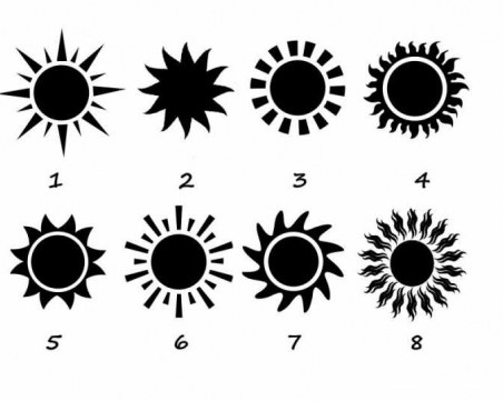 Изберете слънцето, за да разкриете тайните черти на вашия характер