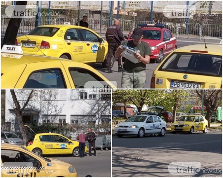 Икономическа полиция блокира таксиметровите стоянки в Пловдив! Влязоха и в сградата на ДАИ