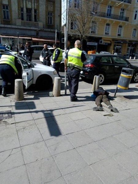 Мъж бе арестуван зрелищно на бул. 