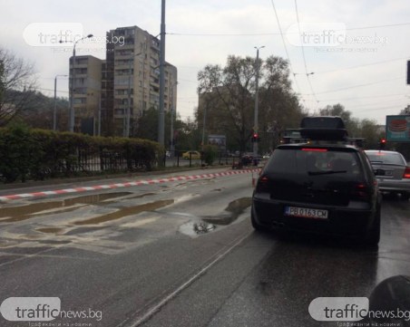 ВиК авари затапи голямо кръстовище в Пловдив