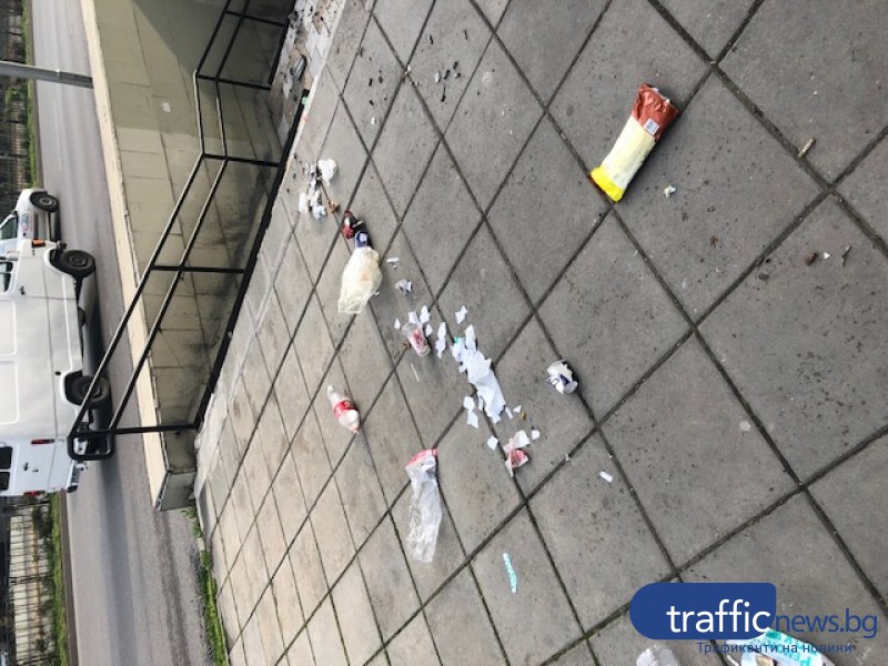 Пловдивски вандали решиха, че мястото на боклука не е в кошчето