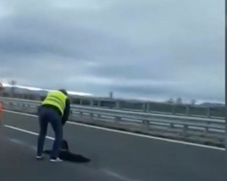 На косъм от трагедия на магистрала 