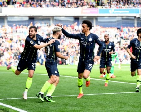 Манчестър Сити проби бетона на Бърнли и е на две победи от титлата ВИДЕО