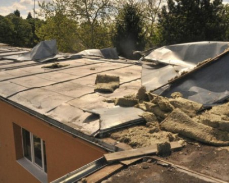 Черният вятър отнесе покриви, повали дървета, а градушка уби овошките в Силистренско