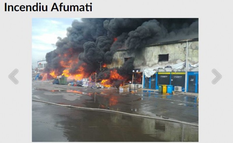 Димна завеса от пламнал мол спря трафика по Околовръстното на Букурещ