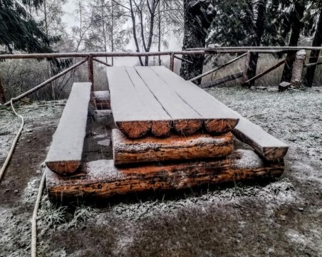 Зимата се върна! Сняг на парцали се сипе на Витоша