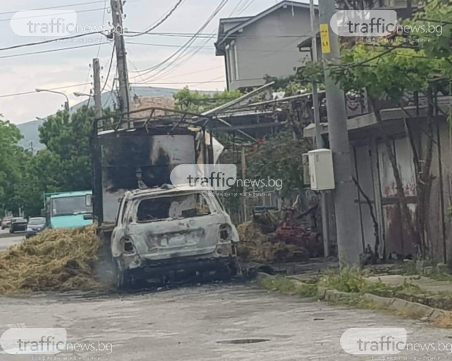 Лъскав джип изгоря до основи, собственост е на 42-годишен мъж