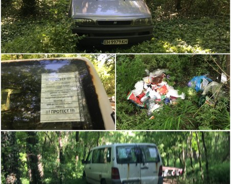 Протестираш срещу системата и паркираш бричката си насред парка! Безценно!