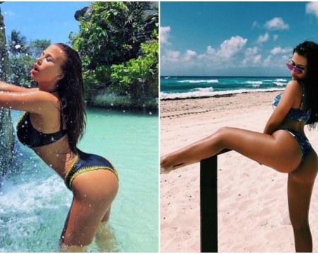 Гери-Никол на почивка в Мексико! Набляга на смутита и суши