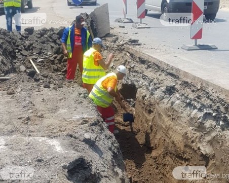 Отцепиха Рогошко шосе в Пловдив заради спукания газопровод