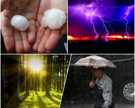 Юни идва с гръмотевици и градушки! Термометърът скача до 35 градуса