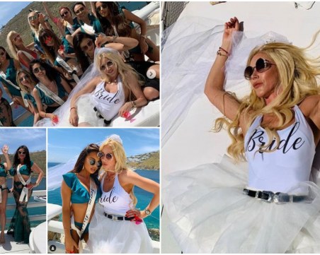 Красавици от Пловдив и Пазарджик окупираха остров Миконос за моминското на Ваня Пейчева