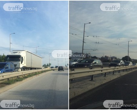 Голяма тапа блокира надлез 