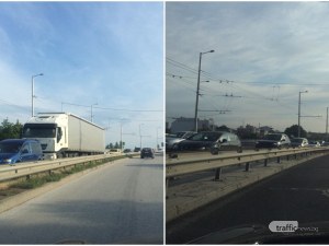 Голяма тапа блокира надлез