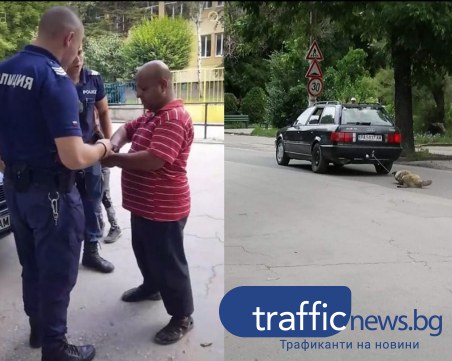Зверство! Ром завърза куче за колата си в Пазарджик, влачи го пред  десетки минувачи