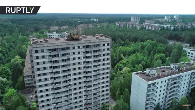 Дрон засне как изглежда Чернобил 33 години след трагичните събития
