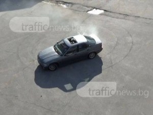 Пловдивчанин с БМВ дрифтира в Кючука, спипаха го