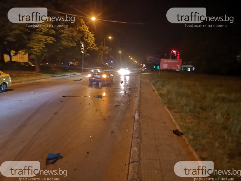 Тежък пътен инцидент в Пловдив по чудо не доведе до пострадали