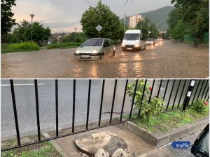 Сутрешният потоп в Карлово остави кал и тиня след себе си
