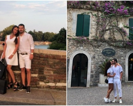 Националът Галин Иванов и съпругата му се усамотиха в Италия
